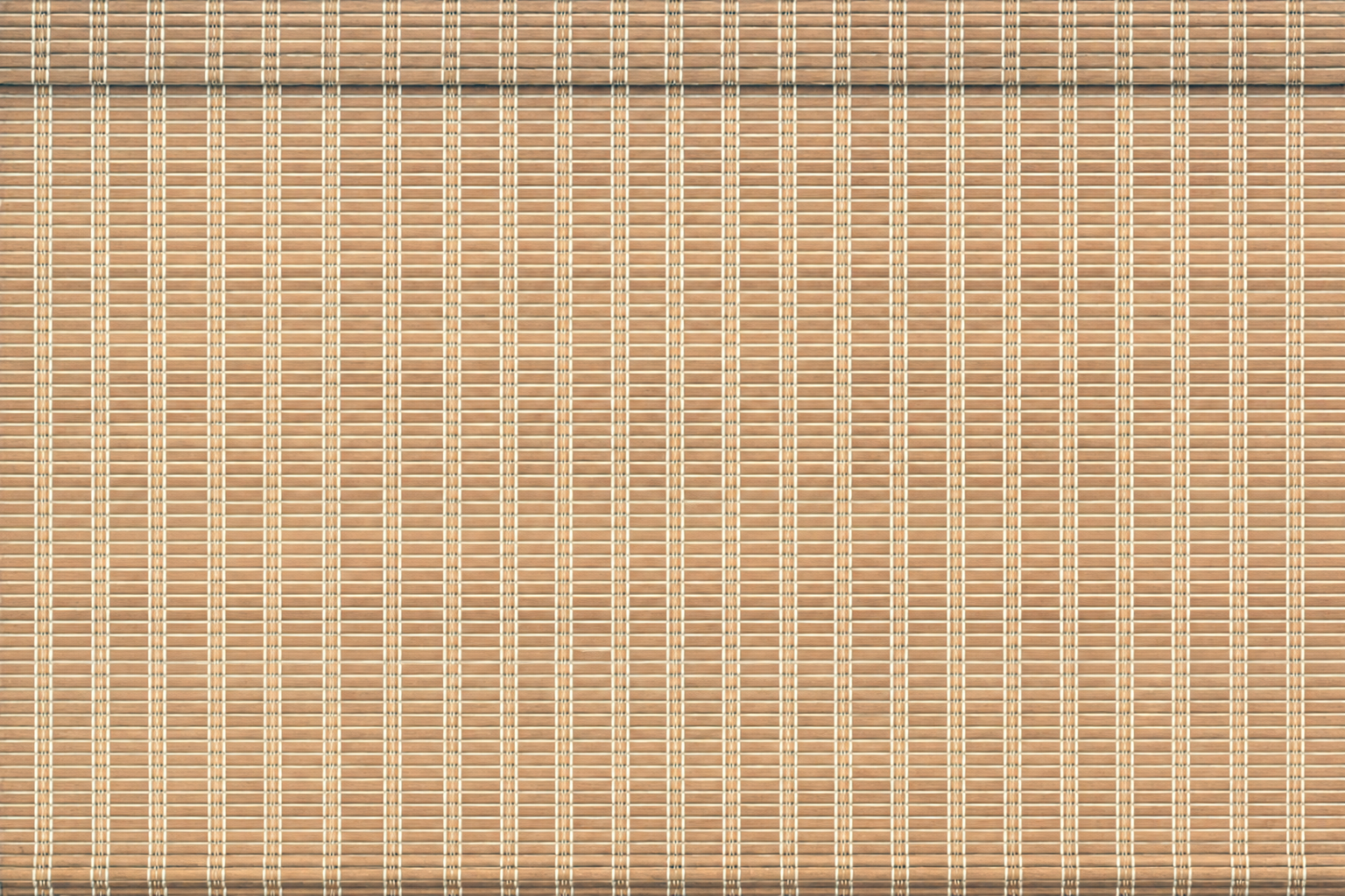 Brown bamboo roman shade